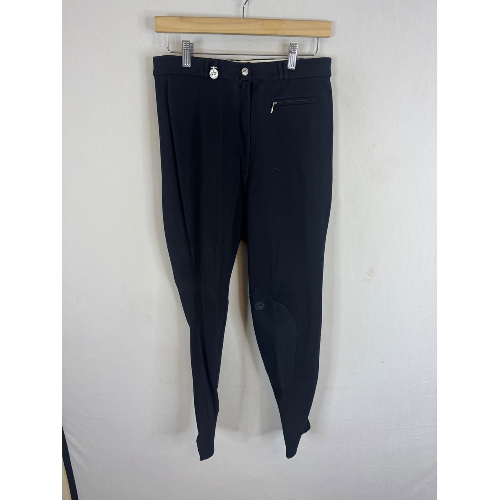 Pikeur Mens Black Equestrian Riding Breeches Made in Germany Size 34L Helanca
